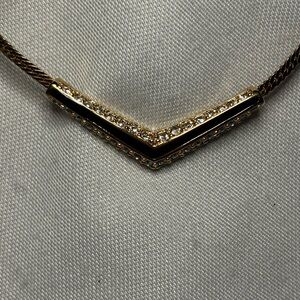 Swarovski Gold V Necklace